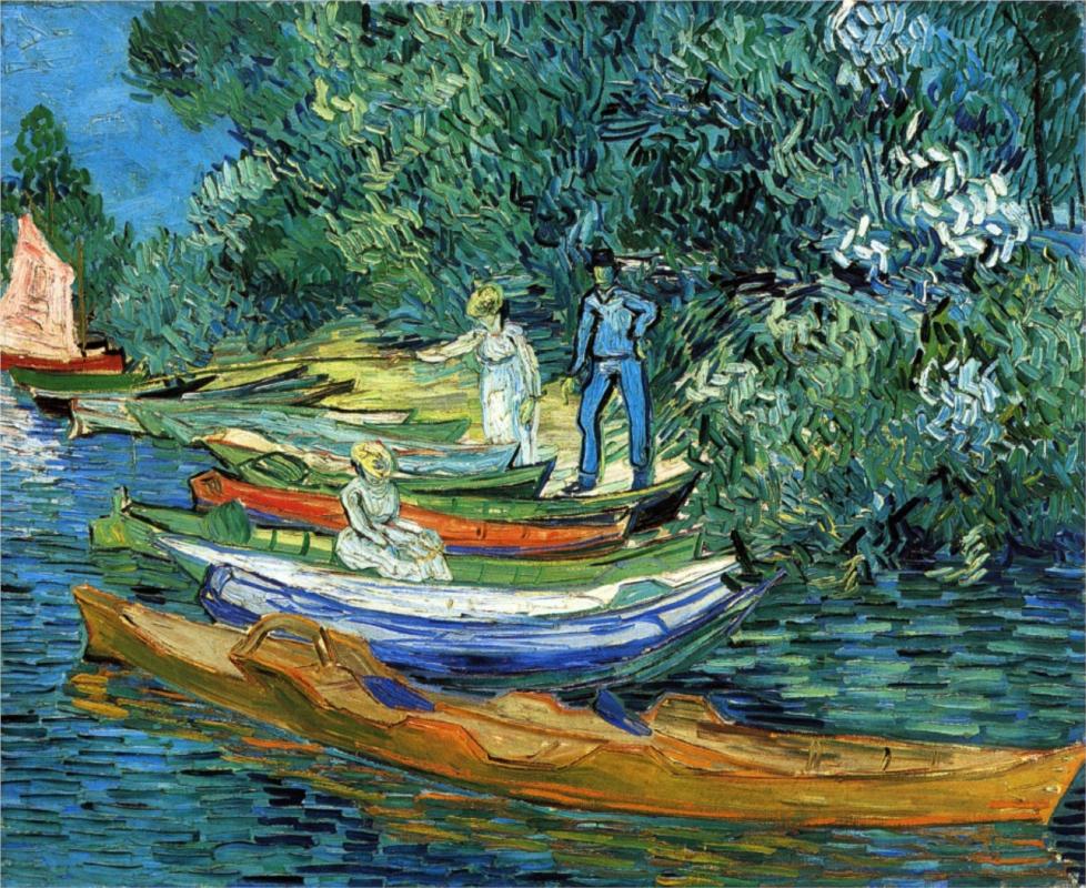 Rowing Boats on the Banks of the Oise - Van Gogh Painting On Canvas